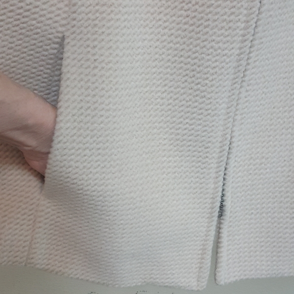 🔥$200+ OFF!🔥L CREAM COLOR ANGORA WOOL ADOLFO DOMINQUEZ DRESSY CLASSY JACKET - Picture 5 of 7